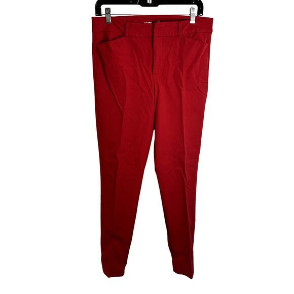 Old Navy Pixie High Rise Pant Womens Size 10 Tall Robbie Red Straight Leg - Picture 1 of 5